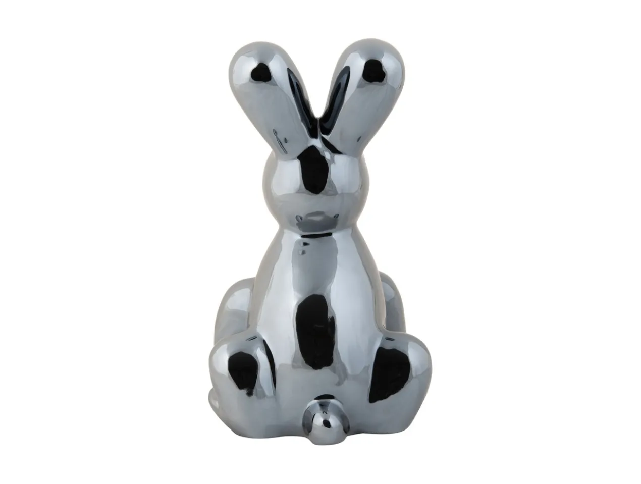 Statue Balloon Bunny large ceramic black plated