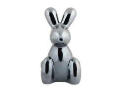 Statue Balloon Bunny large ceramic black plated