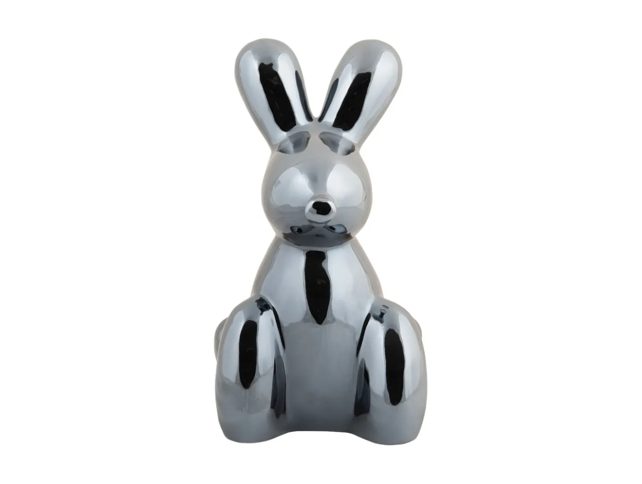 Statue Balloon Bunny large ceramic black plated