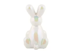 Statue Balloon Bunny large ceramic white plated