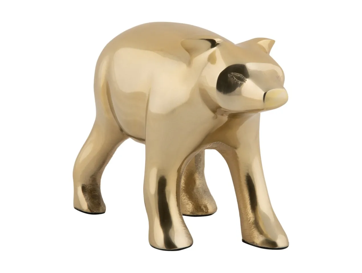 Statue Bear metal gold plated