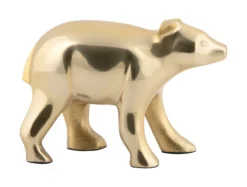 Statue Bear metal gold plated