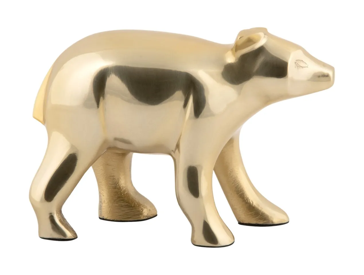 Statue Bear metal gold plated