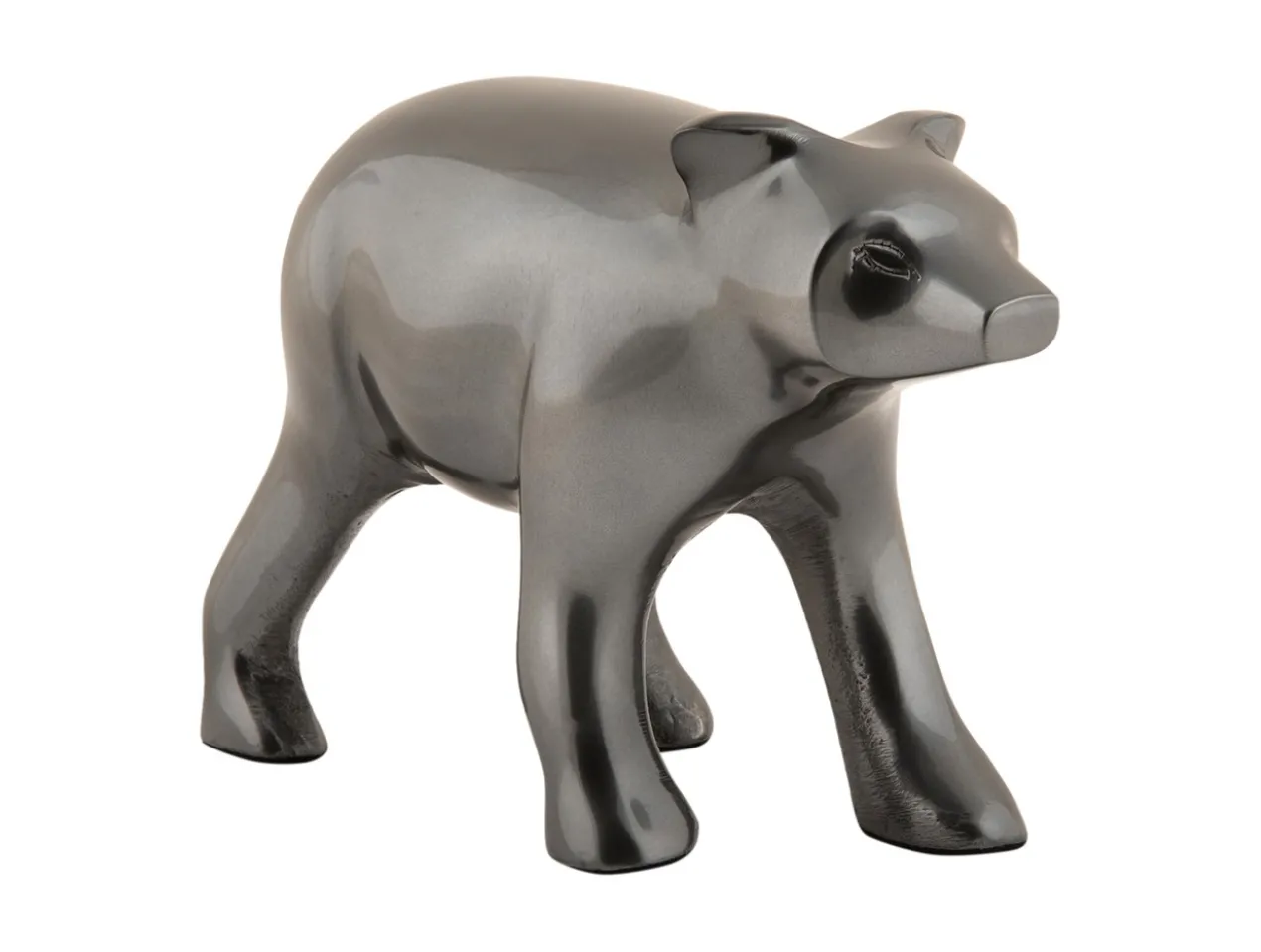 Statue Bear metal gun metal