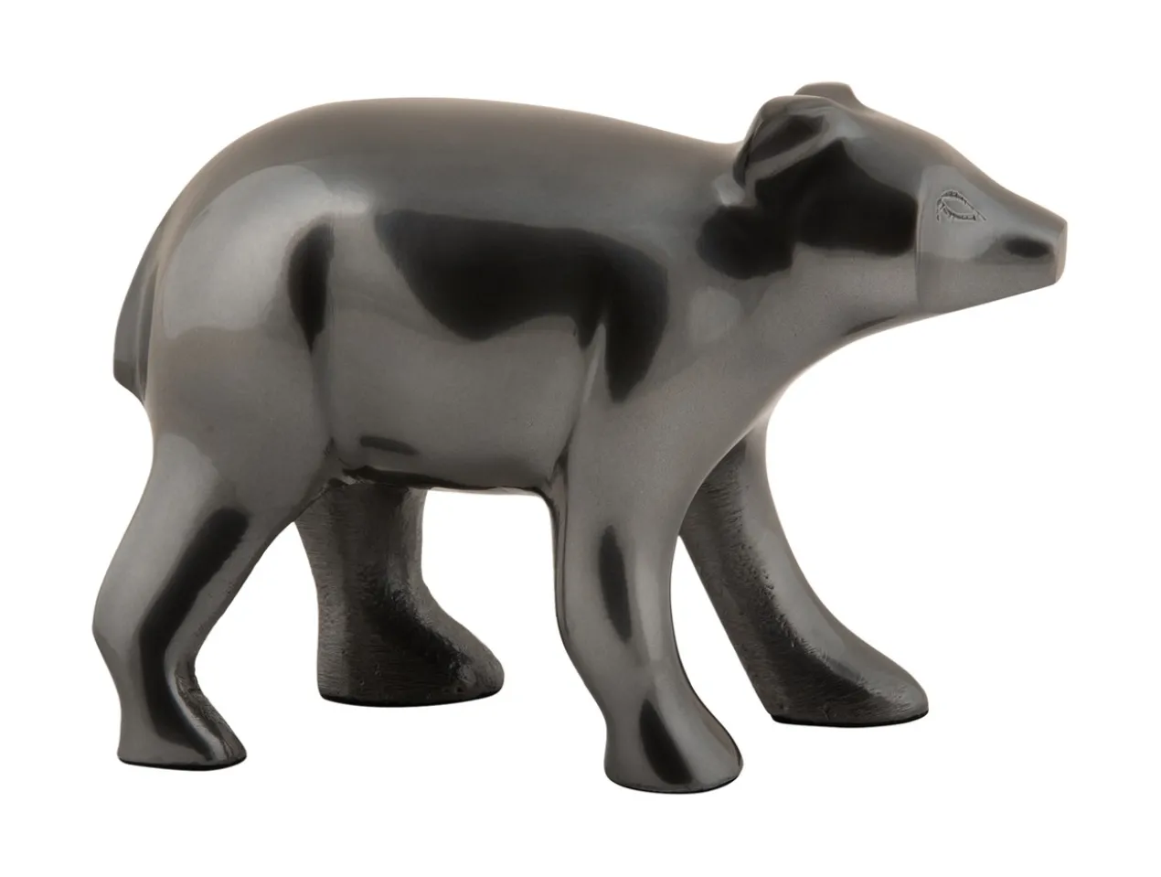 Statue Bear metal gun metal