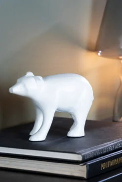 Statue Bear metal gun metal