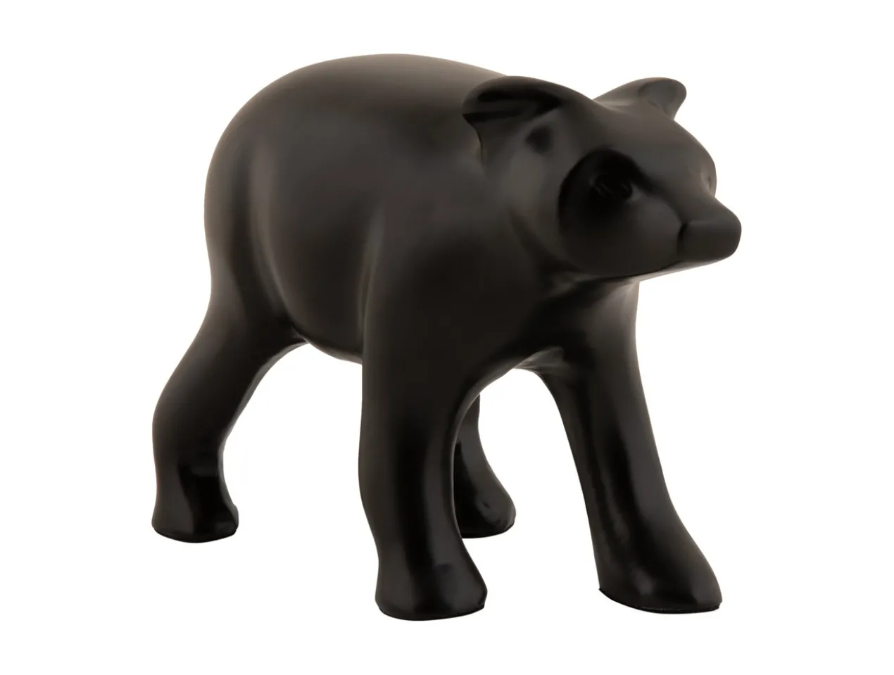 Statue Bear metal matt black