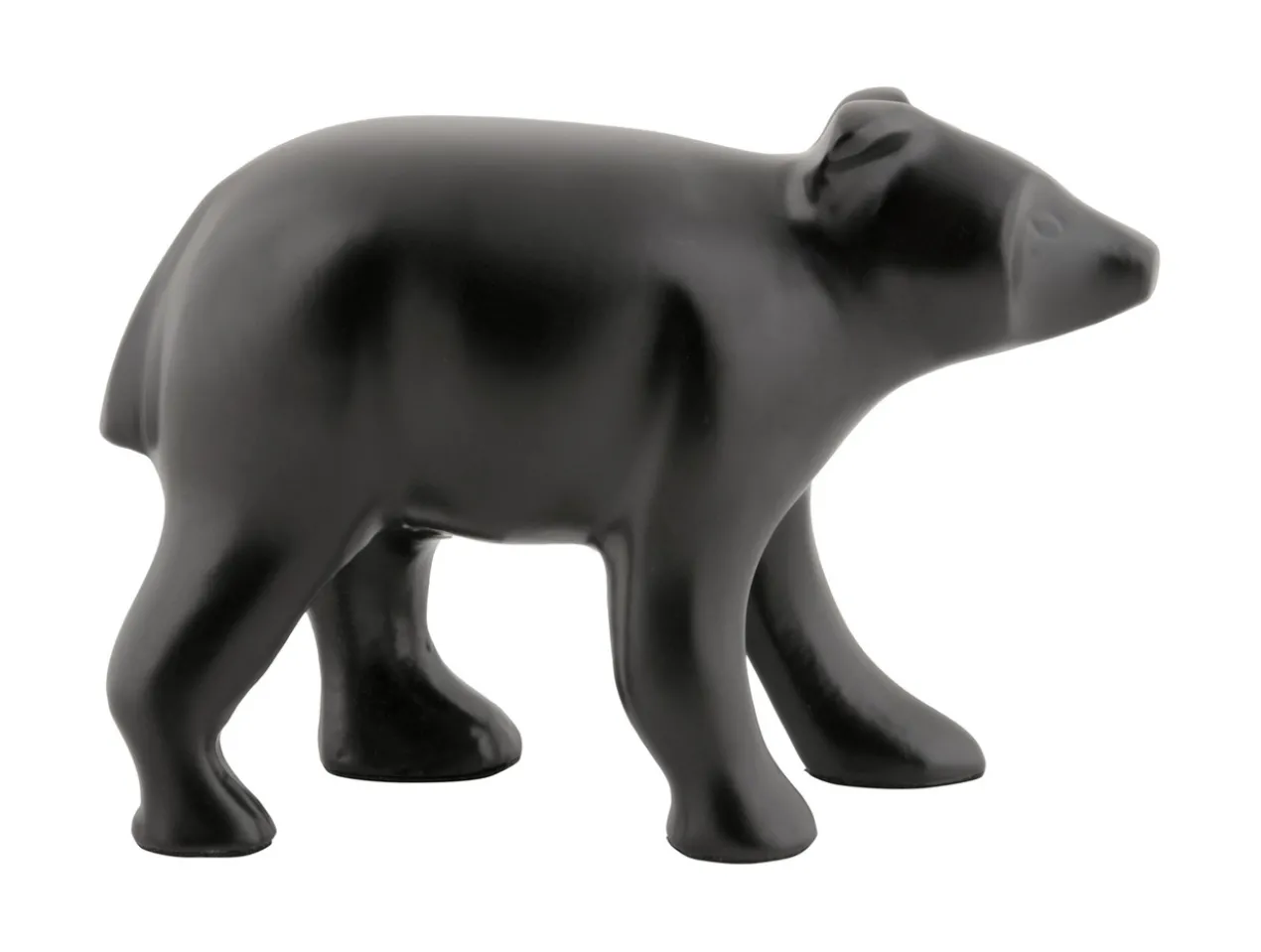Statue Bear metal matt black