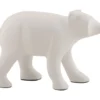 Statue Bear metal matt white