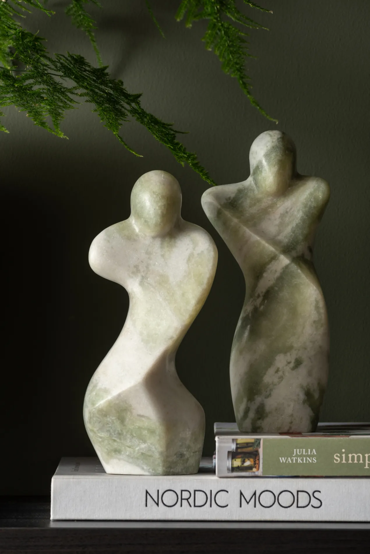 Statue Female abstract marble brown