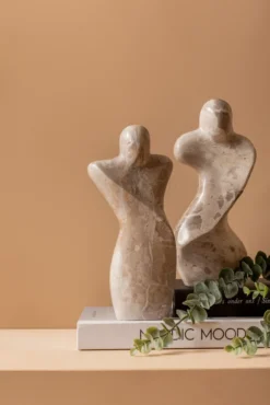 Statue Female abstract marble brown