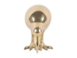 Statue Kiwi Bird metal gold plated