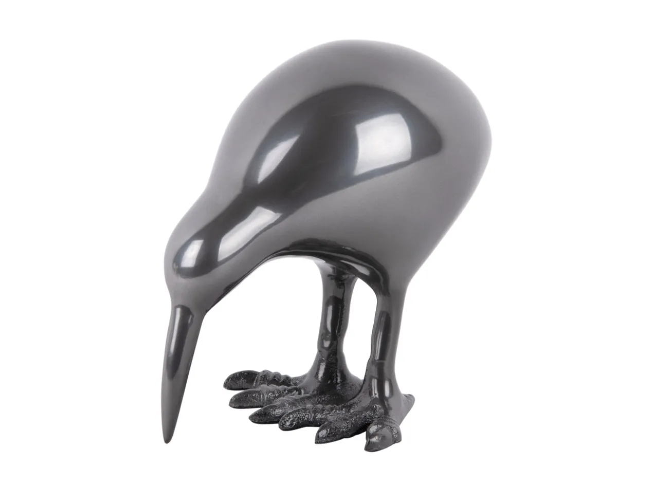Statue Kiwi Bird metal gun metal