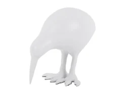 Statue Kiwi Bird metal matt white