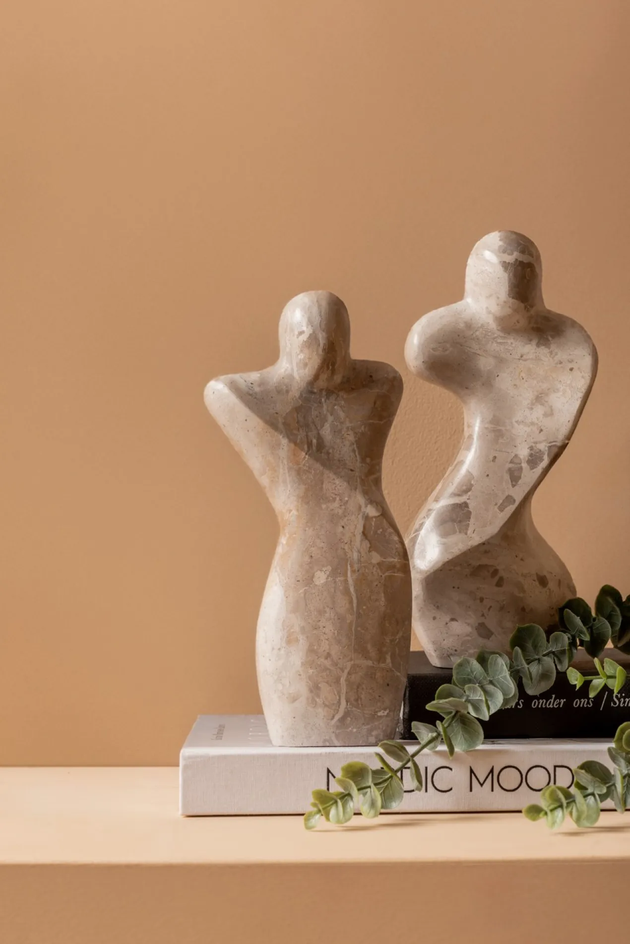 Statue Male abstract marble brown