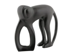 Statue Monkey metal matt black