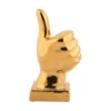 Statue Okay ceramic gold plated