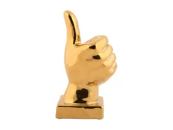 Statue Okay ceramic gold plated