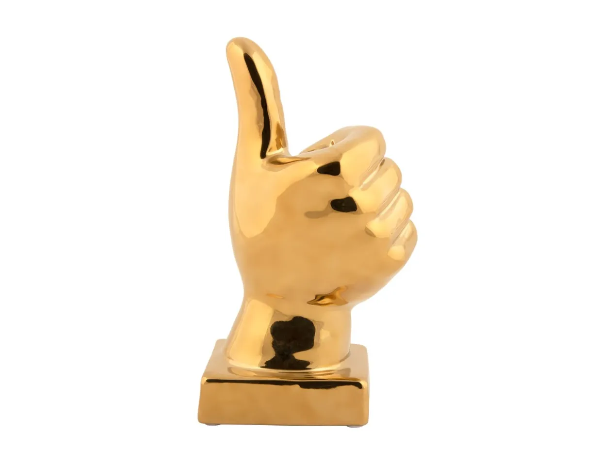 Statue Okay ceramic gold plated