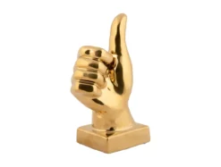 Statue Okay ceramic gold plated