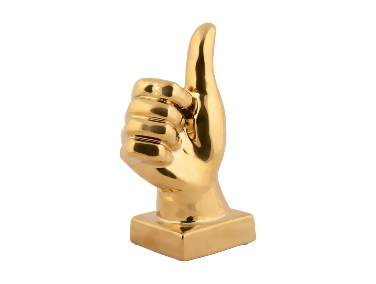 Statue Okay ceramic gold plated