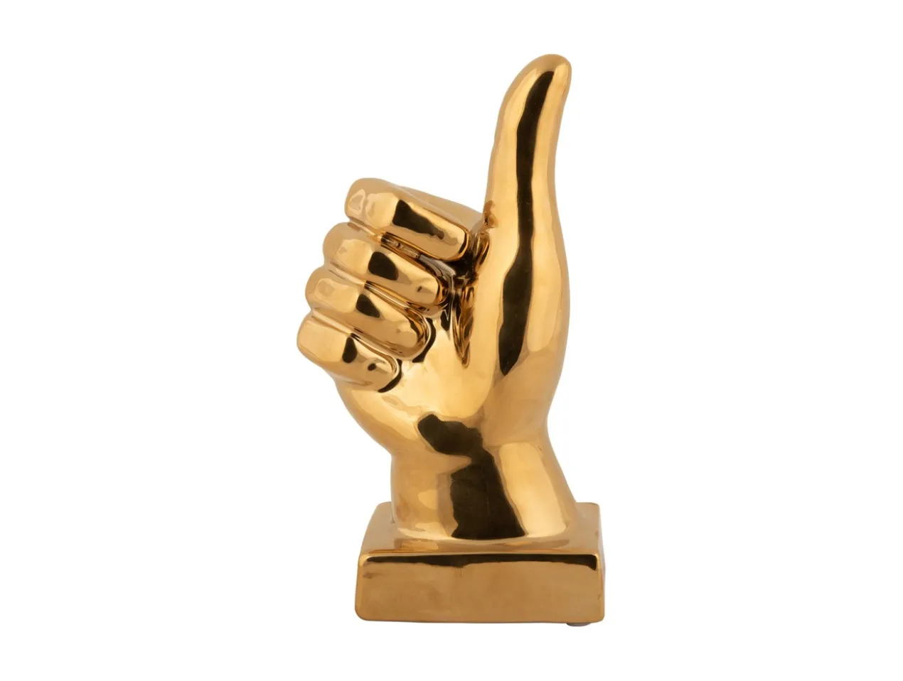 Statue Okay ceramic gold plated
