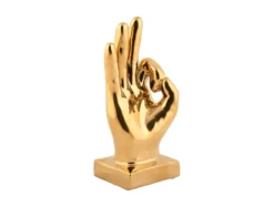 Statue Perfecto ceramic gold plated
