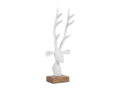 Statue Reindeer Head matt white