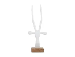 Statue Reindeer Head matt white