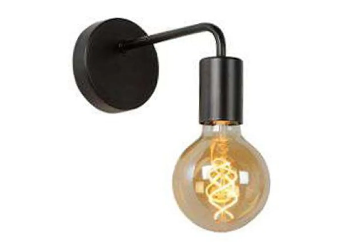 STEADY BOW WANDLAMP 12CM ZWART
