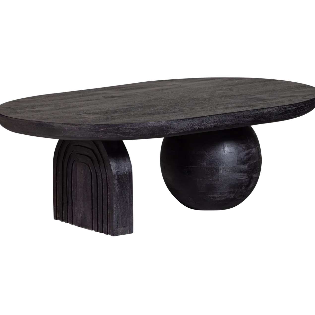 Steppe salontafel mangohout zwart