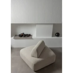 Sterck fauteuil met verplaatsbare rugleuning boucle naturel