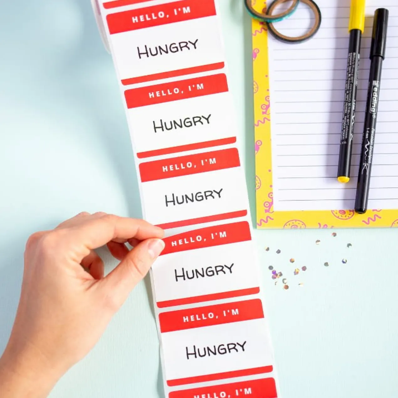Stickerset Hello I'm hungry