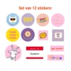 Stickerset 12 stuks