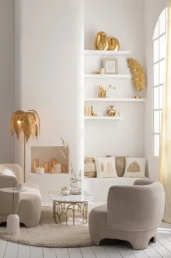 Stoel Poppy Bouclé Beige
