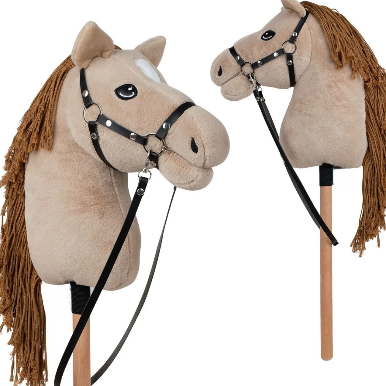 Stokpaard korte stok met halster