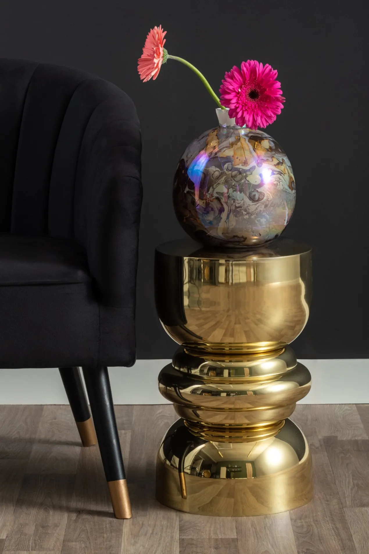 Stool Glow ring gold plated