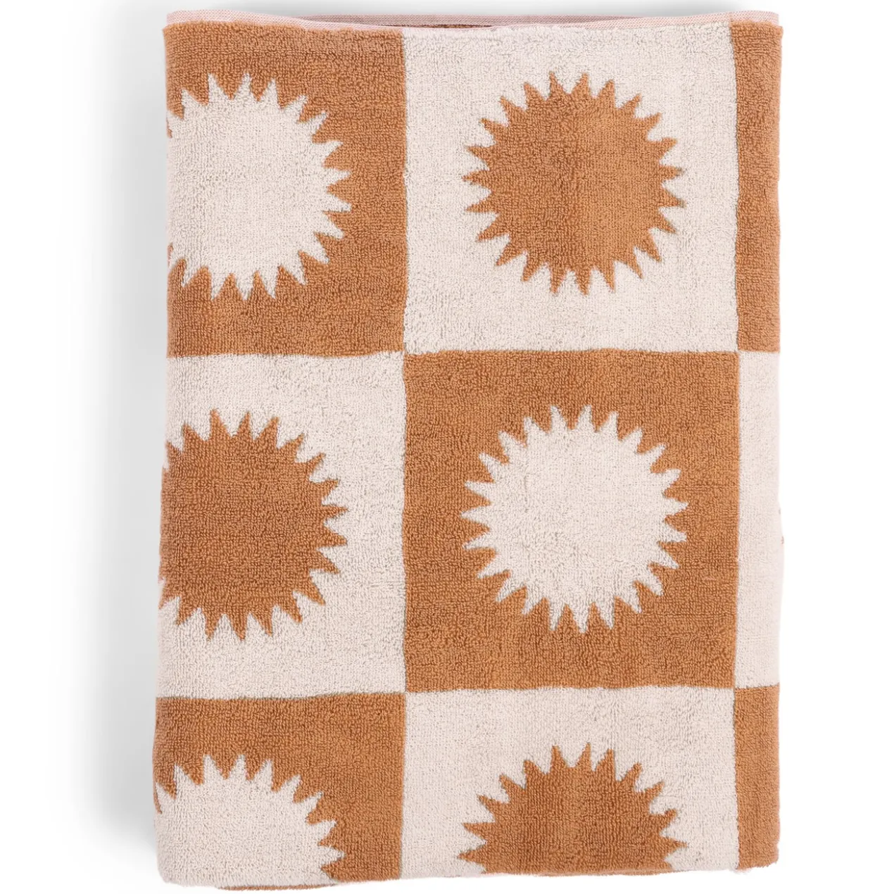 Strandlaken Noa 90x180 cm caramel/off white