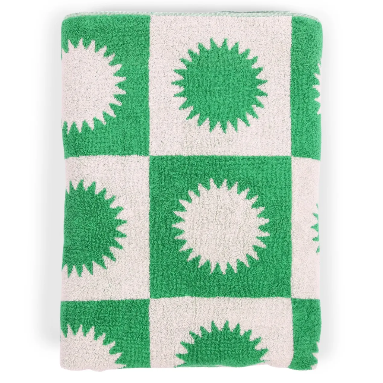 Strandlaken Noa 90x180 cm green/off white