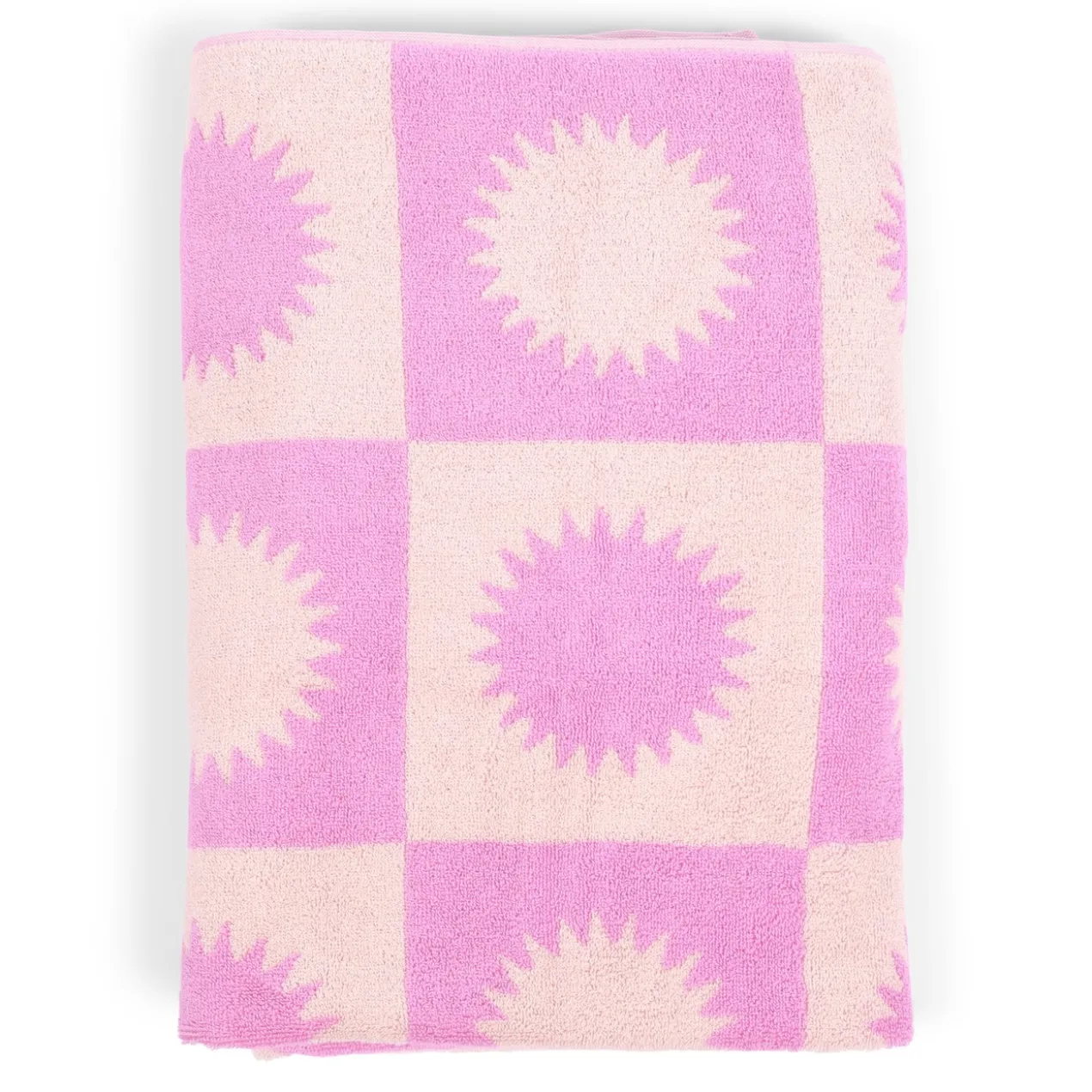 Strandlaken Noa 90x180 cm pink/off white