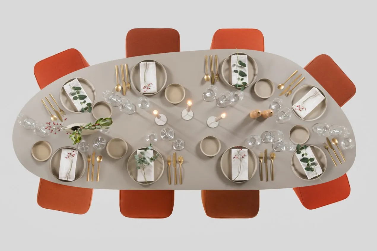 Studio HENK tafel Butterfly Blob - zwart frame, HPL Fenix ne