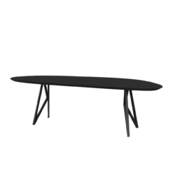 Studio HENK tafel Butterfly Blob - zwart frame, HPL Fenix ne