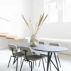 Studio HENK tafel Butterfly Ovaal - zwart frame, zwarte beit
