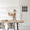 Studio HENK tafel Butterfly Plat ovaal - zwart frame, gerook