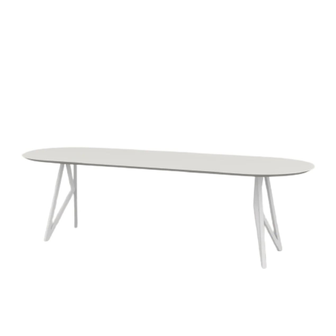 Studio HENK tafel Butterfly Plat ovaal - wit frame, HPL Feni