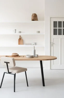 Studio HENK tafel Butterfly Plat ovaal - wit frame, HPL Feni