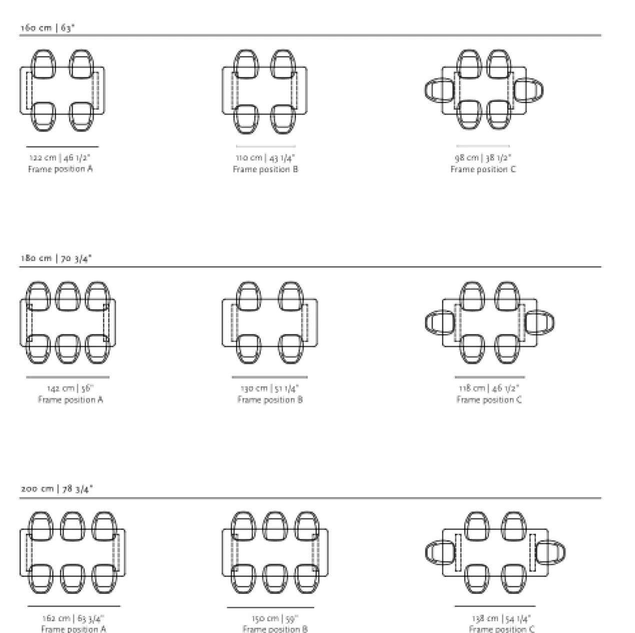 Studio HENK tafel Butterfly Rechthoekig - wit frame, HPL Fenix bianco kos 160 x 90 | HPL Fenix Bianco Kos | Rechte Rand | Frame Wit