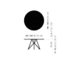 Studio HENK tafel Butterfly Rond Tripod - wit frame, HPL Fen