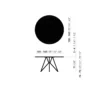 Studio HENK tafel Butterfly Rond Tripod - wit frame, HPL Fen