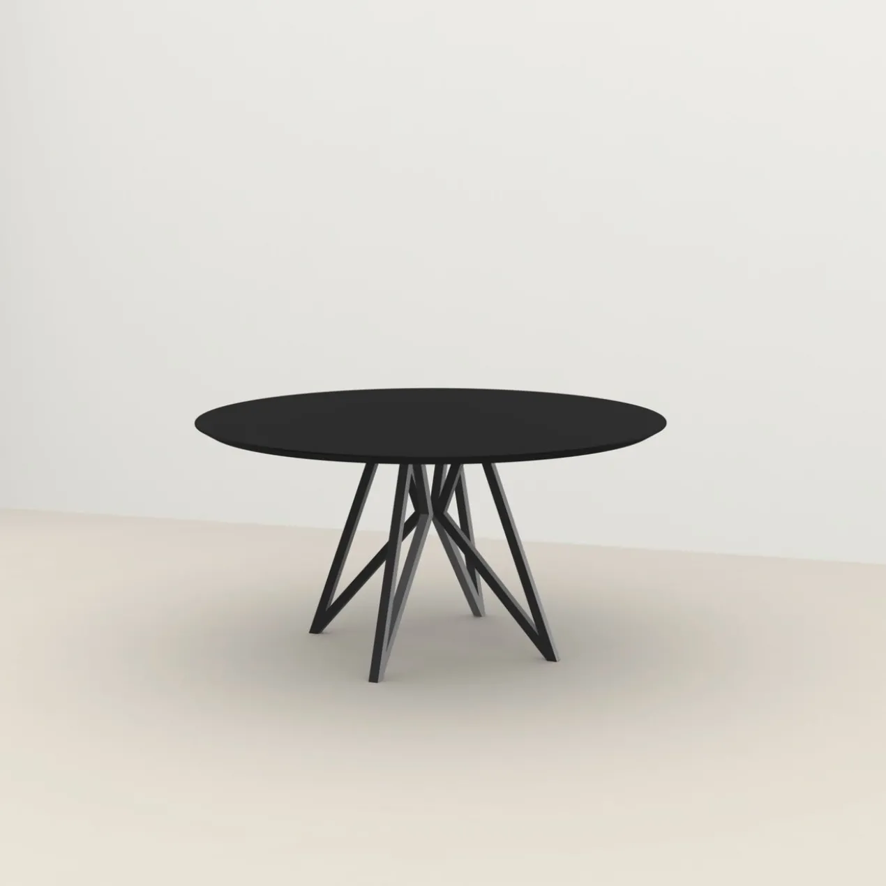 Studio HENK tafel Butterfly Rond Quadpod - zwart frame, HPL